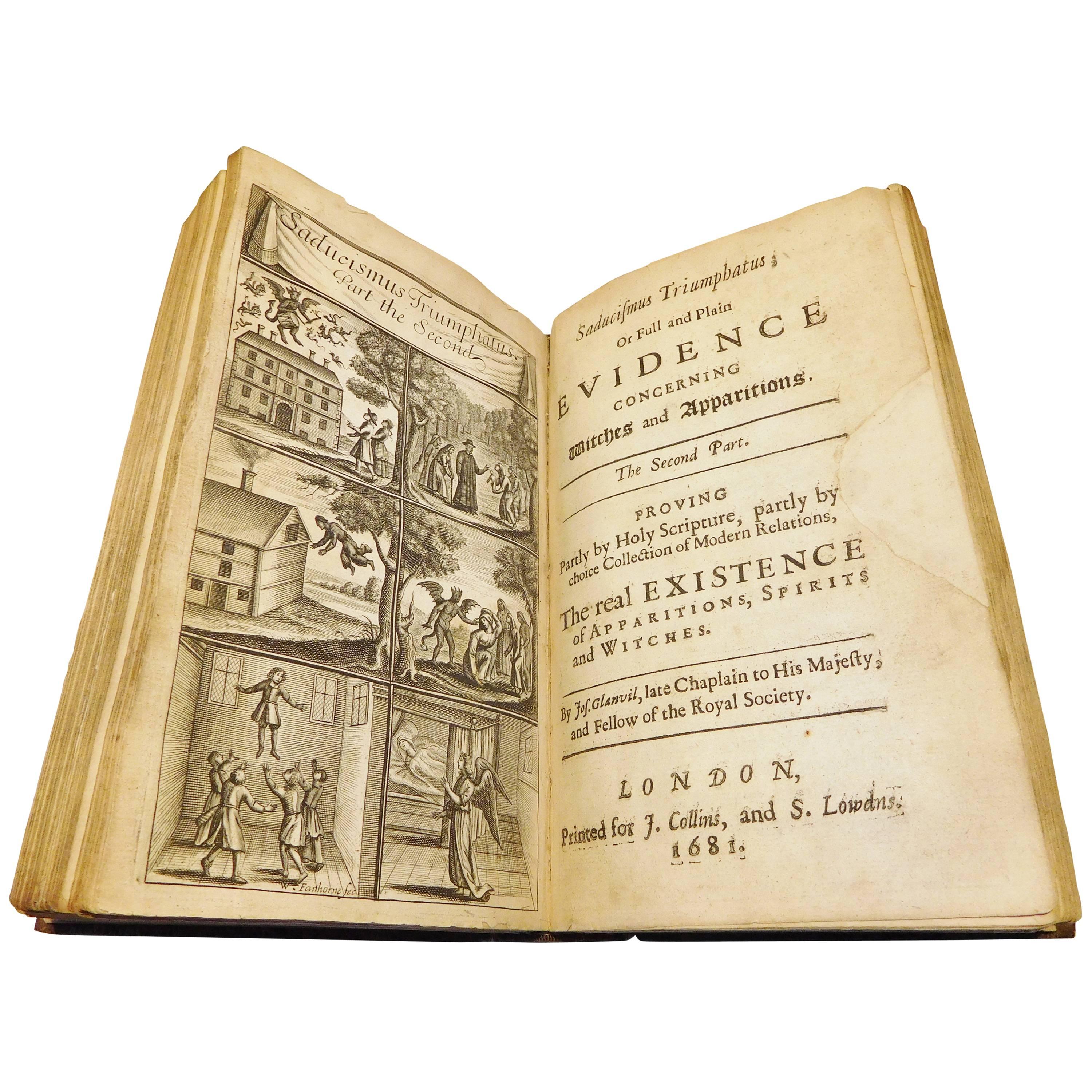 Glanvil's Book on the Real Existence of Witches, "Saducismus Triumphatus", 1681