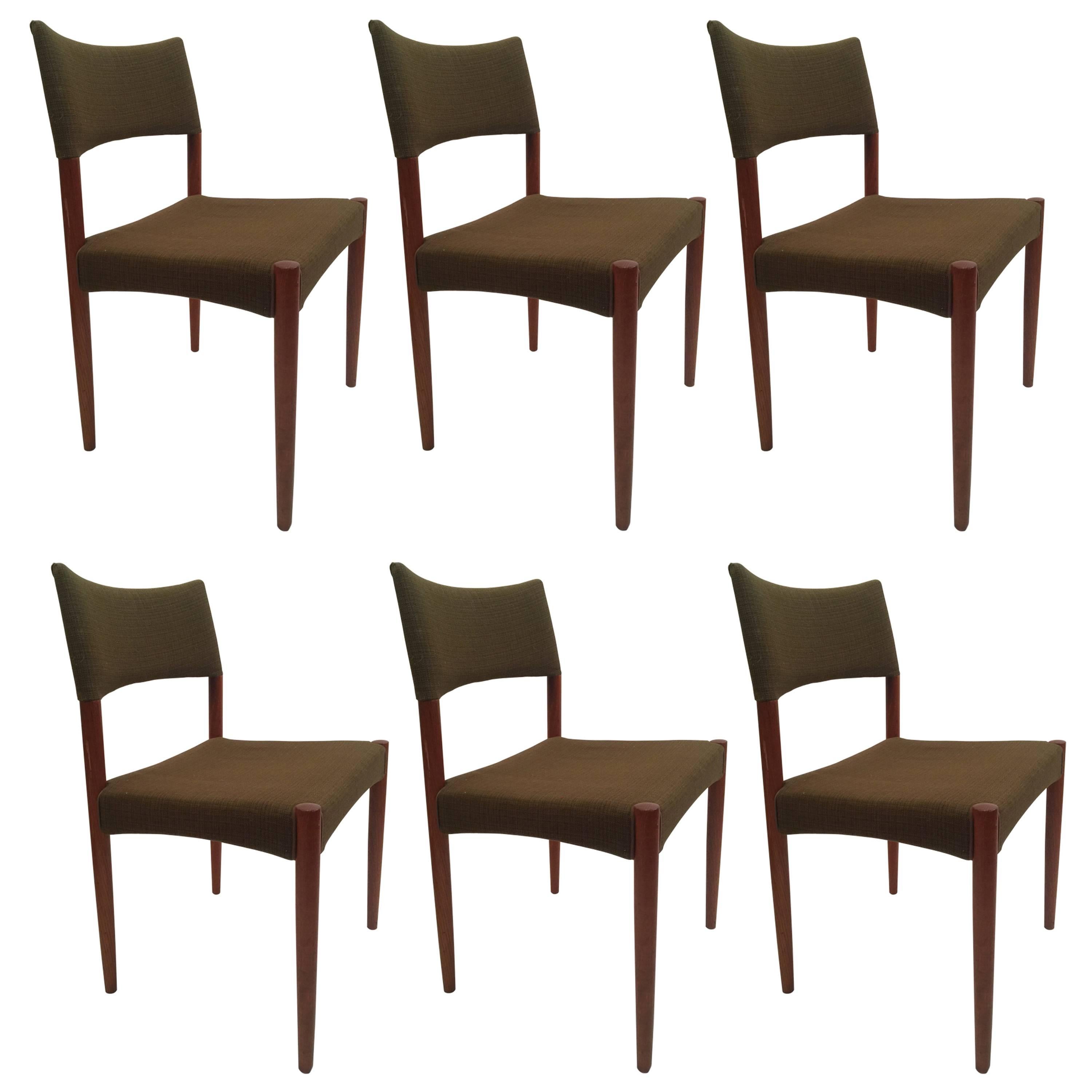 Set of Six V.S. Andersen Teak Dining Chairs