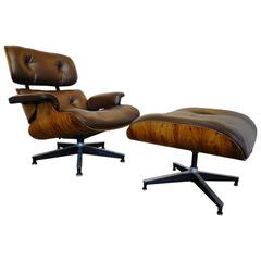 Eames for Herman Miller Rosewood 670 Lounge Chair and Ottoman