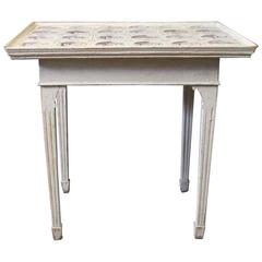 Louis Seize Tile-Table with Dutch Tiles and Grey Painted Wood, 1780s 4