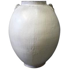 Large Ceramic Floor Vase in Grey Glaze by Svend Hammershøi for Kähler, 1930s