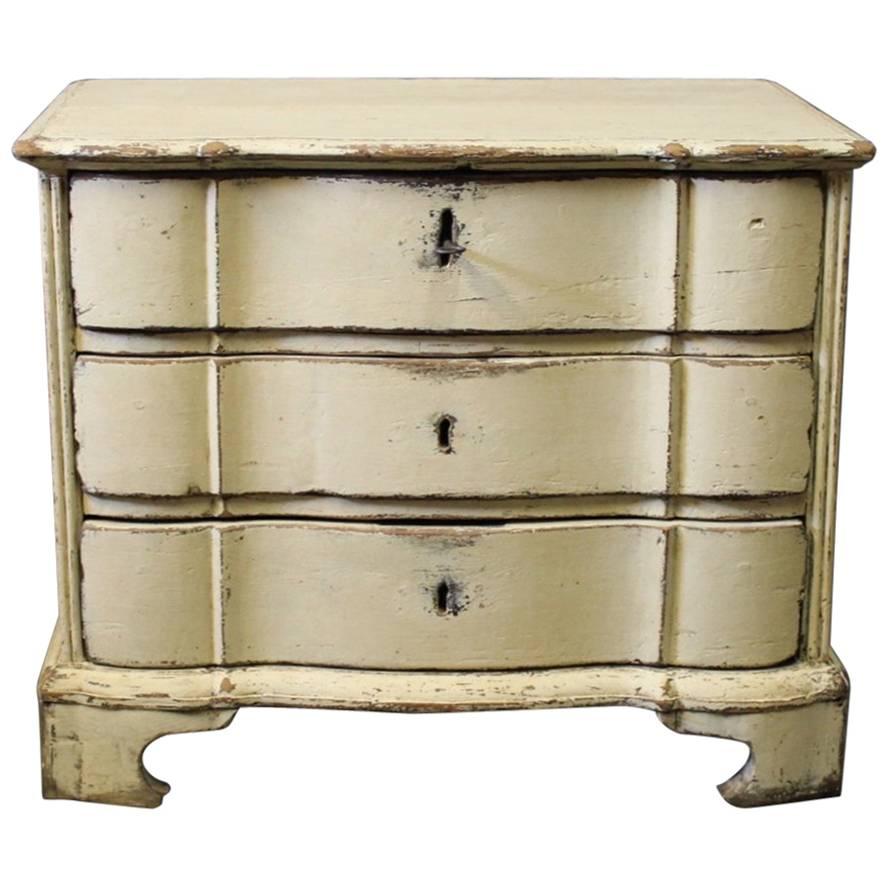 Small Danish Baroque Chest of Drawers of Painted Wood, 1760s