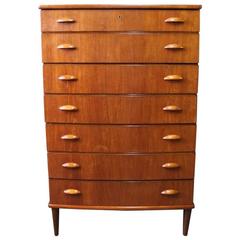 Tall Chest of Drawers in Teak Designed by Arne Vodder, 1960s