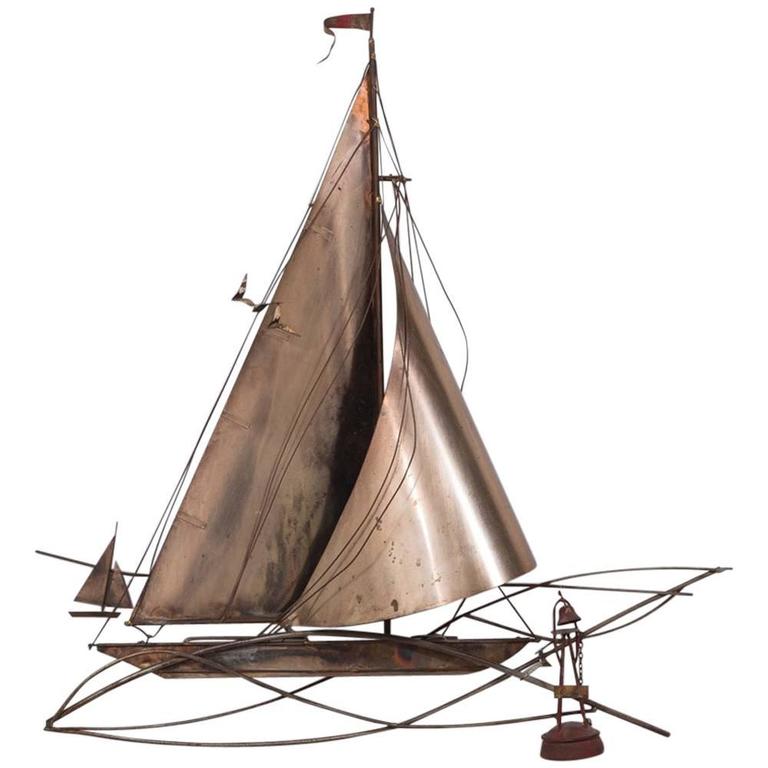 Metal Wall Sculpture by Curtis Jere For Sale at 1stdibs