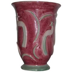 Rare Vase ICS Vietri 1930s Kowaliska Dolker Design