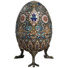 A 20th Century Russian Enamel Easter Egg by 20th Artel