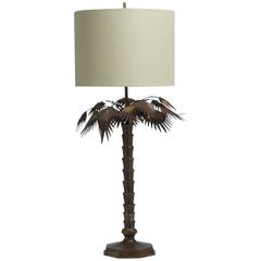 Single Palm Tree Table Lamp Attributed to Chapman, 1960s