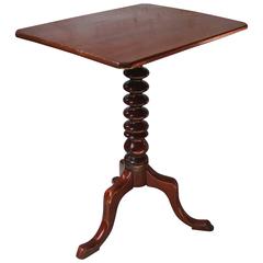 Attractive Mahogany Bobbin Turned Tilt-Top Tripod Table, circa 1890