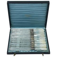 19th Century Tiffany & Co. Sterling Silver and Mother of Pearl Knives, Set of 12 10