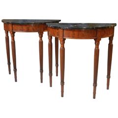 Pair of Regency Demilune Pier Tables