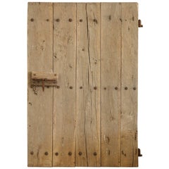 18th Century or Earlier Chestnut Spanish Door with Original Iron Hardware