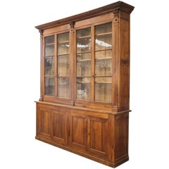 Used 19th Century Directoire Period Walnut Bookcase Cabinet