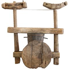 Rare 17th Century Spanish Wooden Wine Press