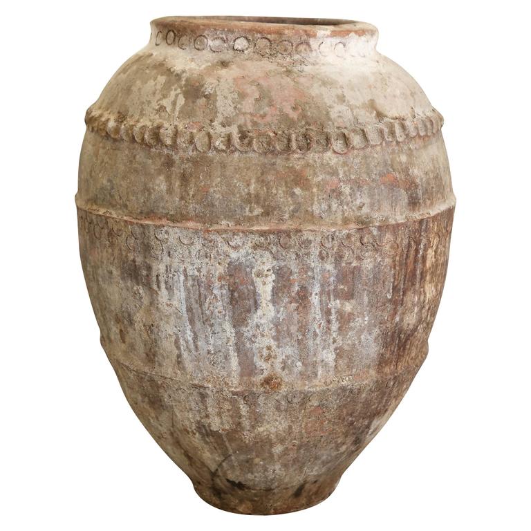 19th Century Ceramic Andalusia Olive Jar from Spain at 1stDibs