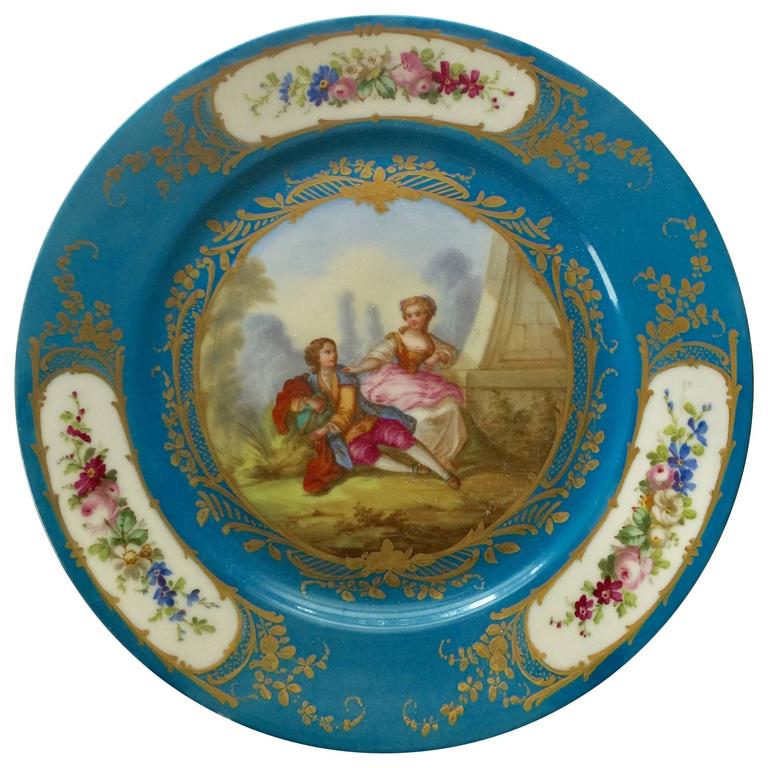 HandPainted French Sevres Porcelain Plate Signed at 1stDibs sevres