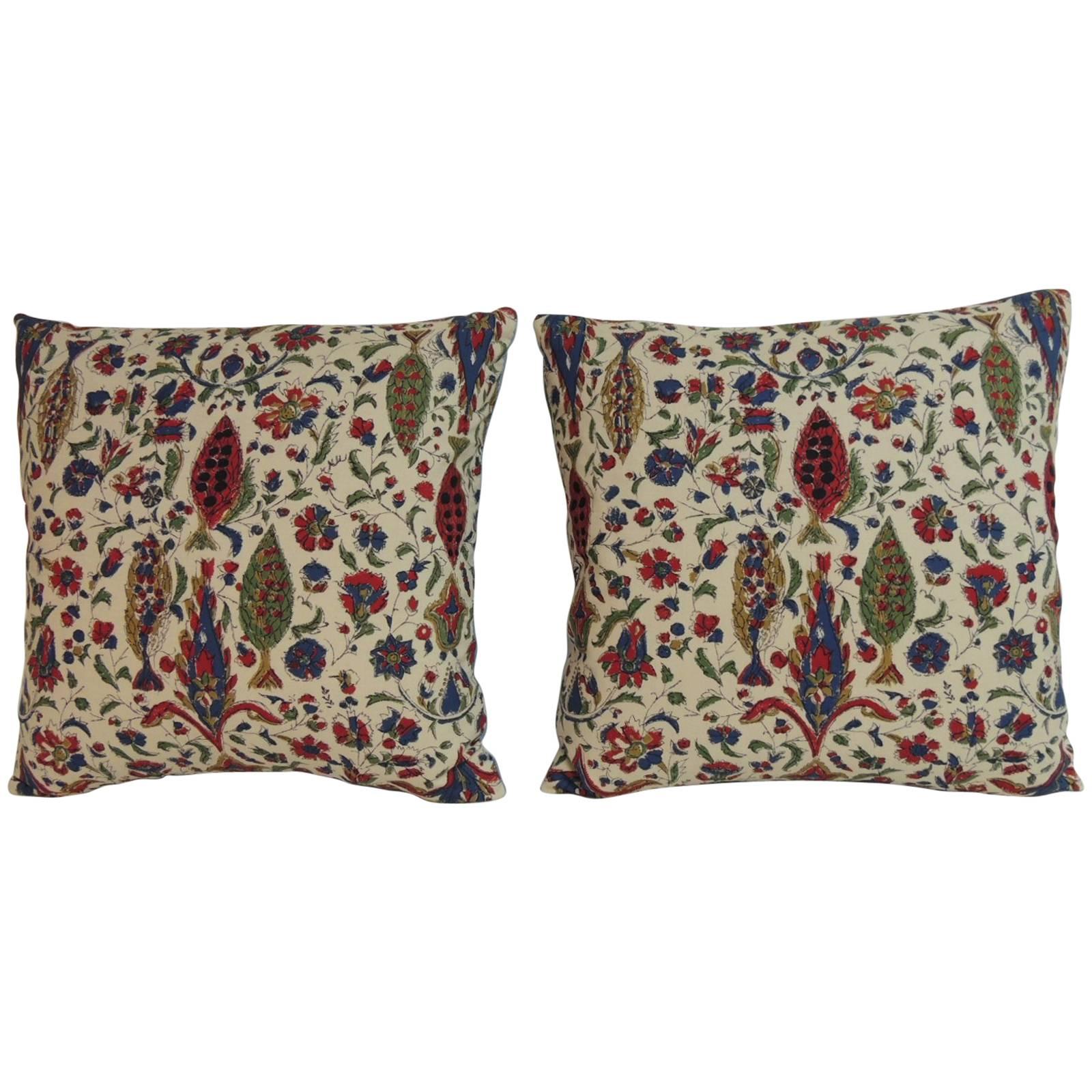 Pair of Vintage Indian Decorative Paisley Pillows