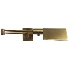 Vintage Koch and Lowy Articulating Swing Arm Brass Wall Sconce, 1960s