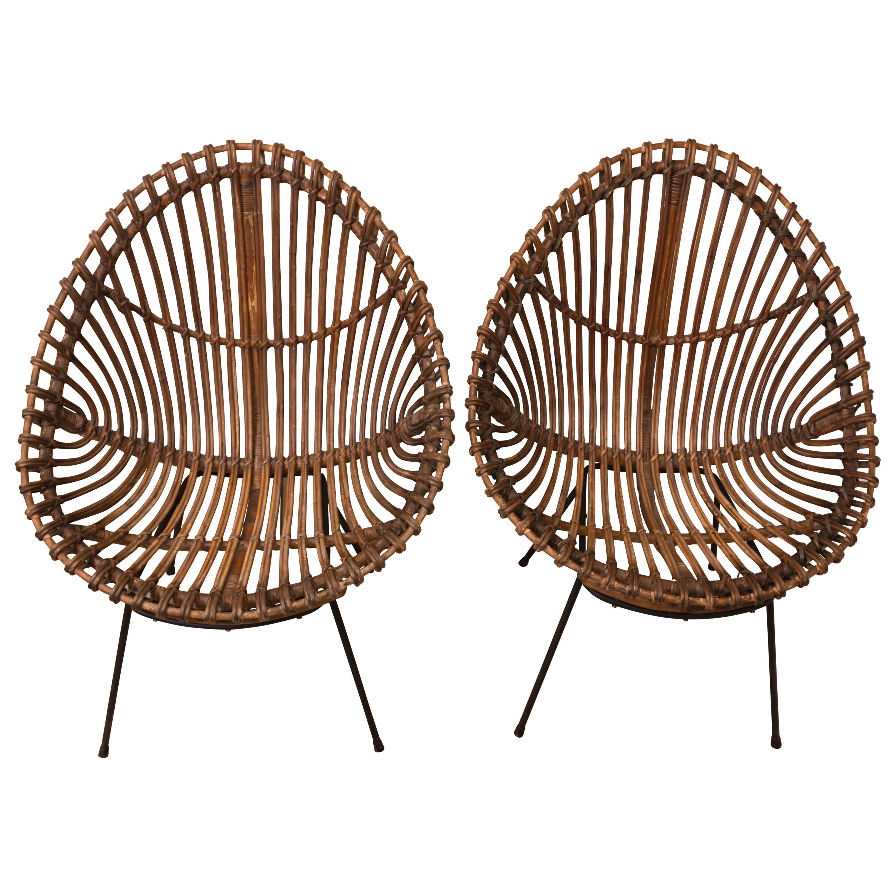 Pair of Bamboo Chairs 