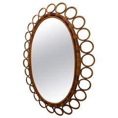 Oval Bamboo Surround Mirror 6