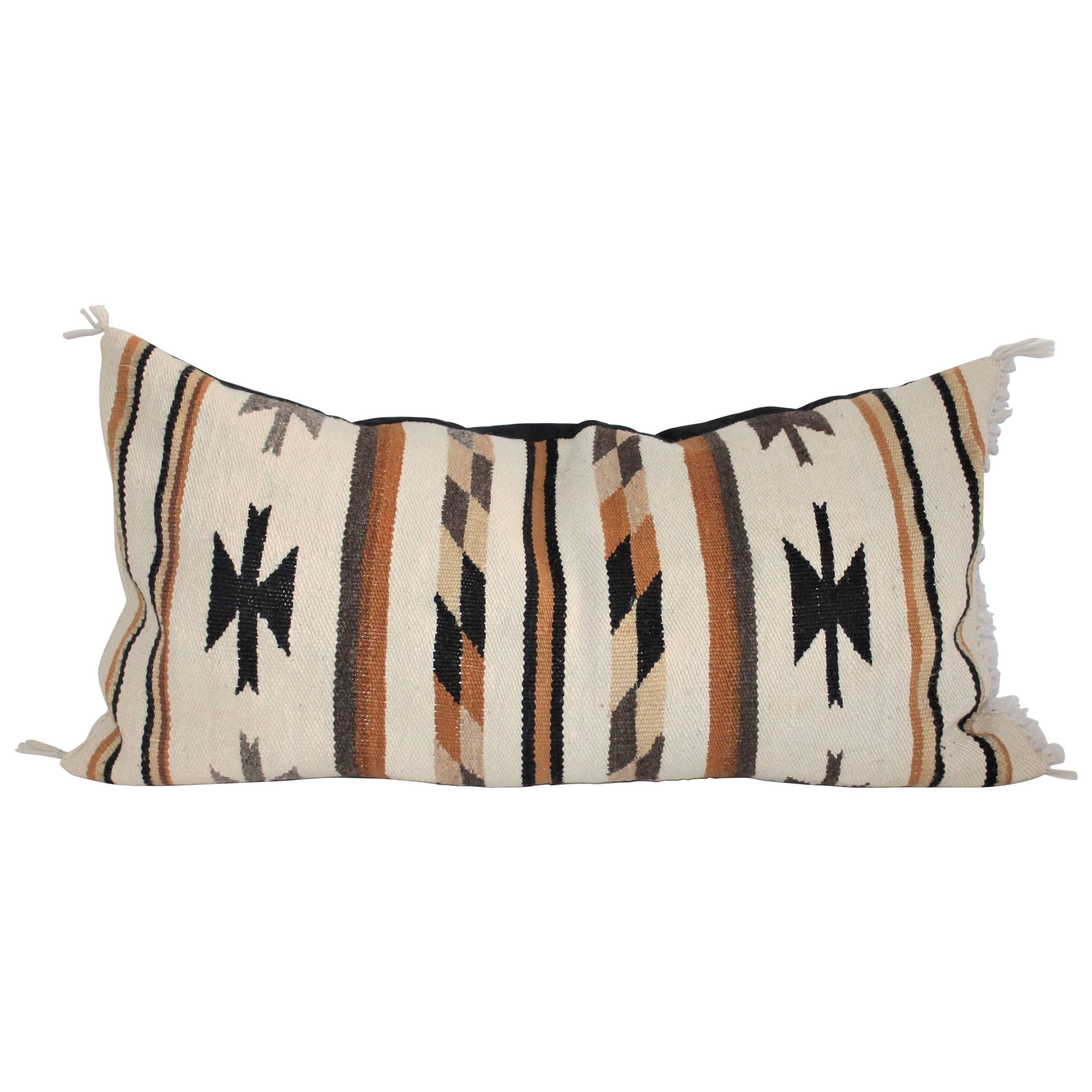 Large Navajo Geometric Weaving Bolster Pillow