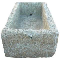 Used Beautiful Large 19th Century French Limestone Trough