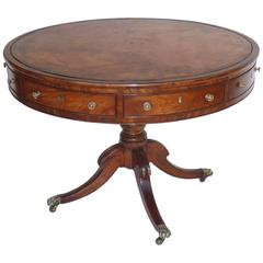 19th Century Regency Mahogany Drum Table