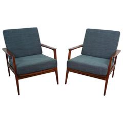 Walter Knoll Easy Chair with Walnut Frame from the 1950s, Germany