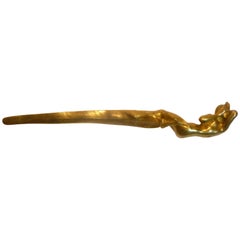 Antique Léo Laporte-Blairsy, an Art Nouveau Gilt Bronze Letter Opener