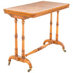 Antique William IV Walnut Stretcher Table