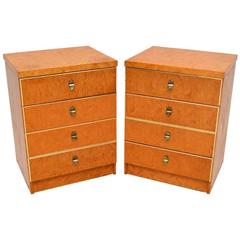 Pair of Retro Elm beside Chests Vintage, 1970s