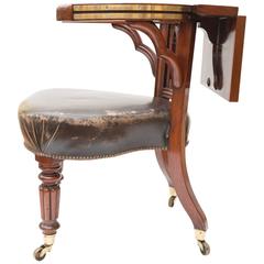 19th Century Georgian Mahogany Library Chair