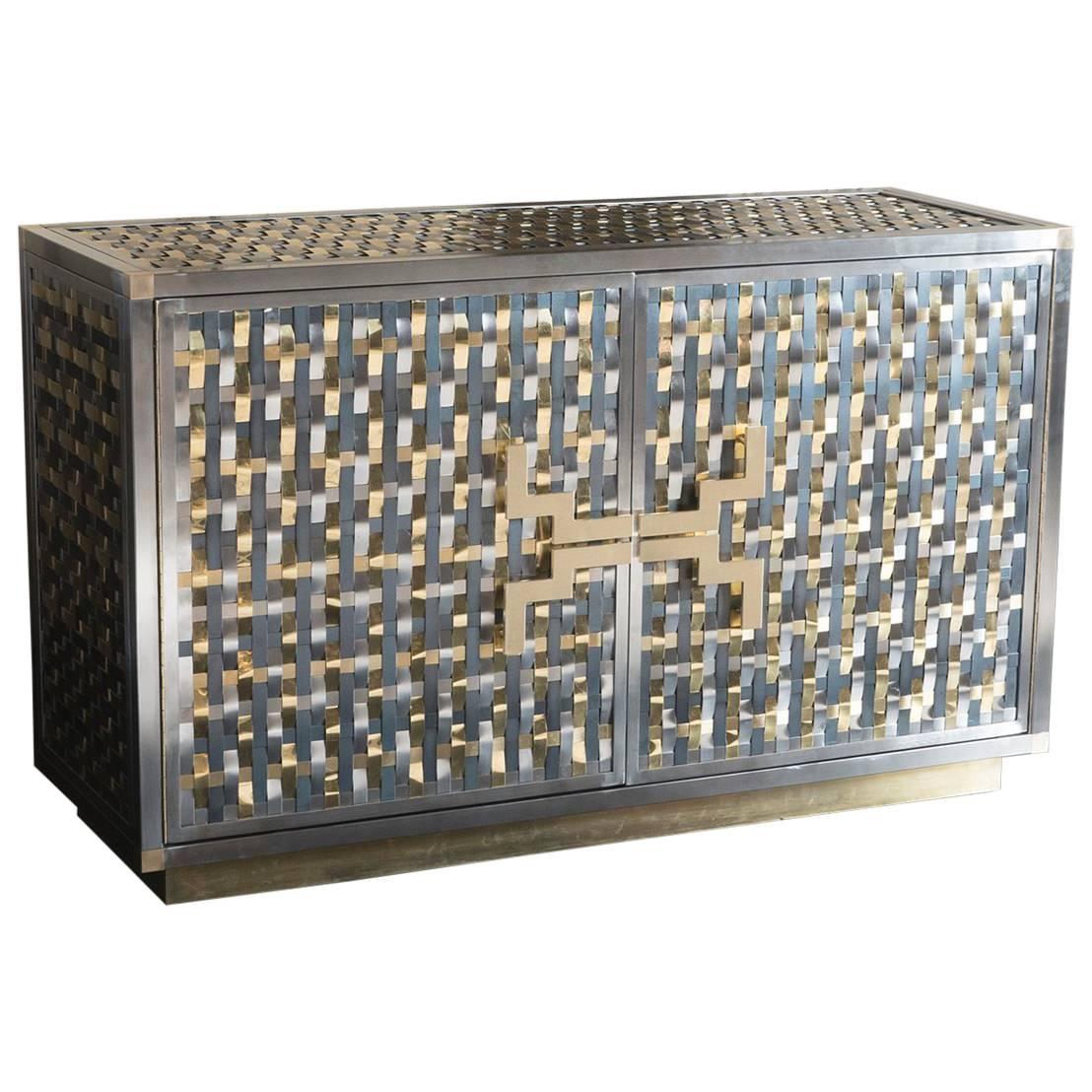 Intreccio Steel, Iron and Brass Band Cabinet Flair Edition