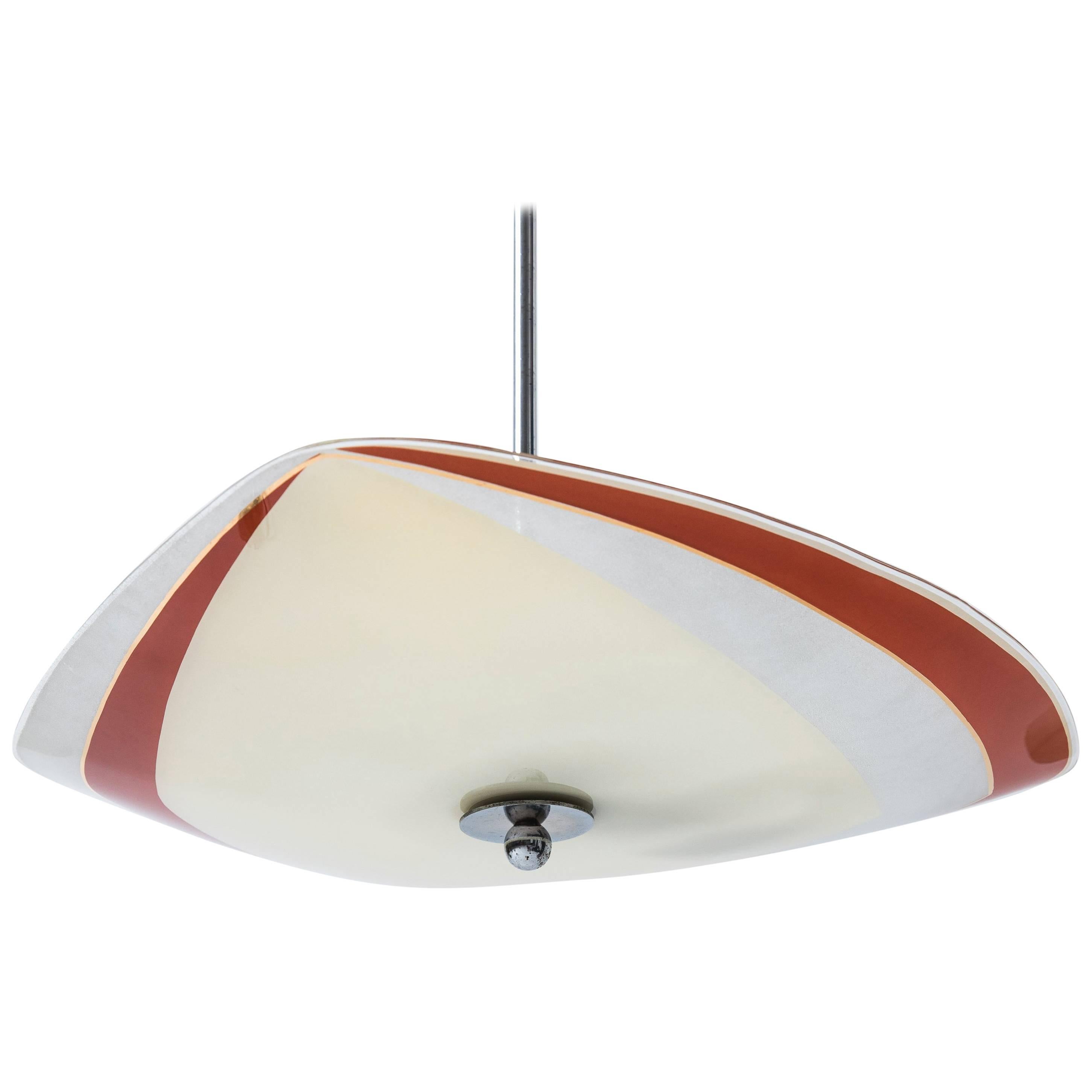 Ceiling Light Red/White For Sale