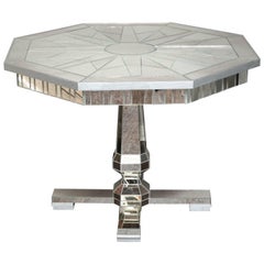 Octagonal Mirrored Centre Hall Table