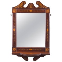 Early 20th Century Mahogany Inlaid Marquetry Mirror