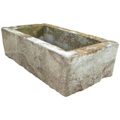 Huge Antique French Limestone Trough with Good Weathering and Patina