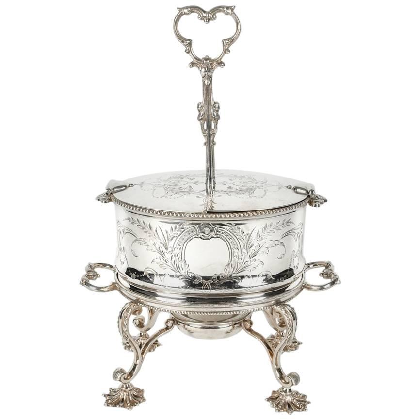 Old English Silver Plate Eggs Warmer with Eggs Holder