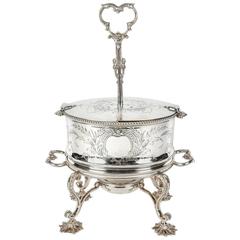 Old English Silver Plate Eggs Warmer with Eggs Holder