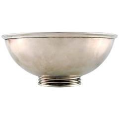 GAB ‘Guldsmedsaktiebolaget’ Art Deco Silver Bowl, Sweden, 1940s