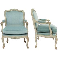 Pair of Louis XV Style "a châssis" Armchairs, circa 1900 4