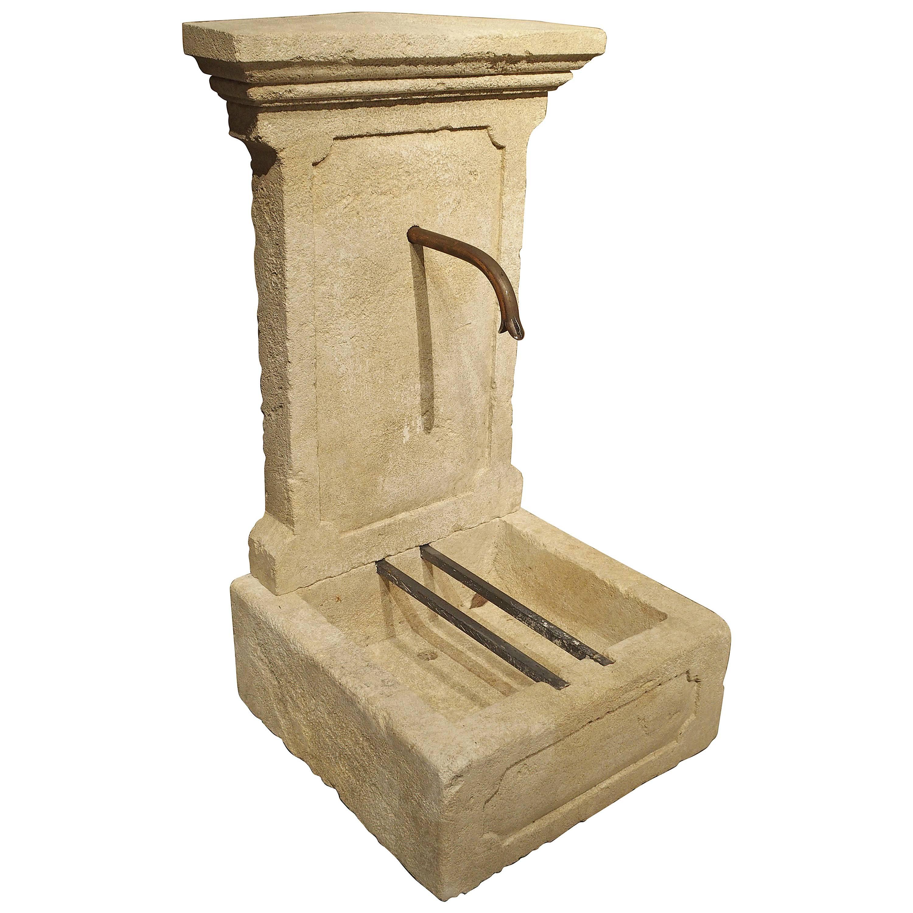 Small Limestone Wall Fountain from Provence, France