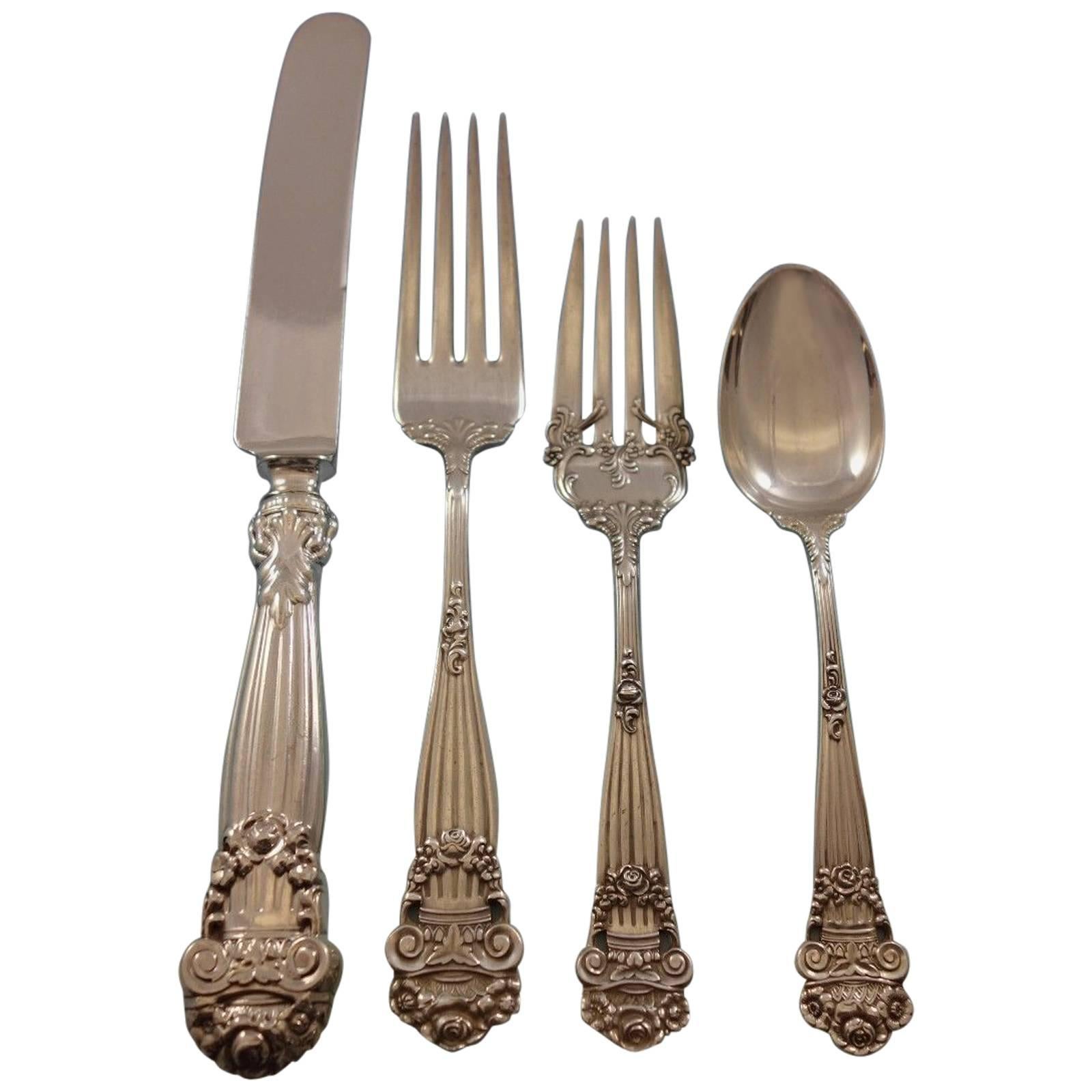 Georgian by Towle Sterling Silver Flatware Set for Eight Service 75 Pieces