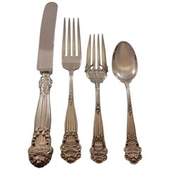 Retro Georgian by Towle Sterling Silver Flatware Set for Eight Service 75 Pieces