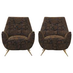 Pair of Lounge Chairs designed by Henry Glass.  Excellent condition.