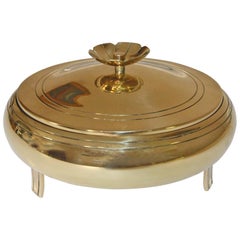 Tommi Parzinger for Dorlyn Brass Lidded Candy Condiment Dish