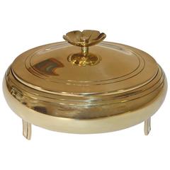 Tommi Parzinger for Dorlyn Brass Lidded Candy Condiment Dish 10