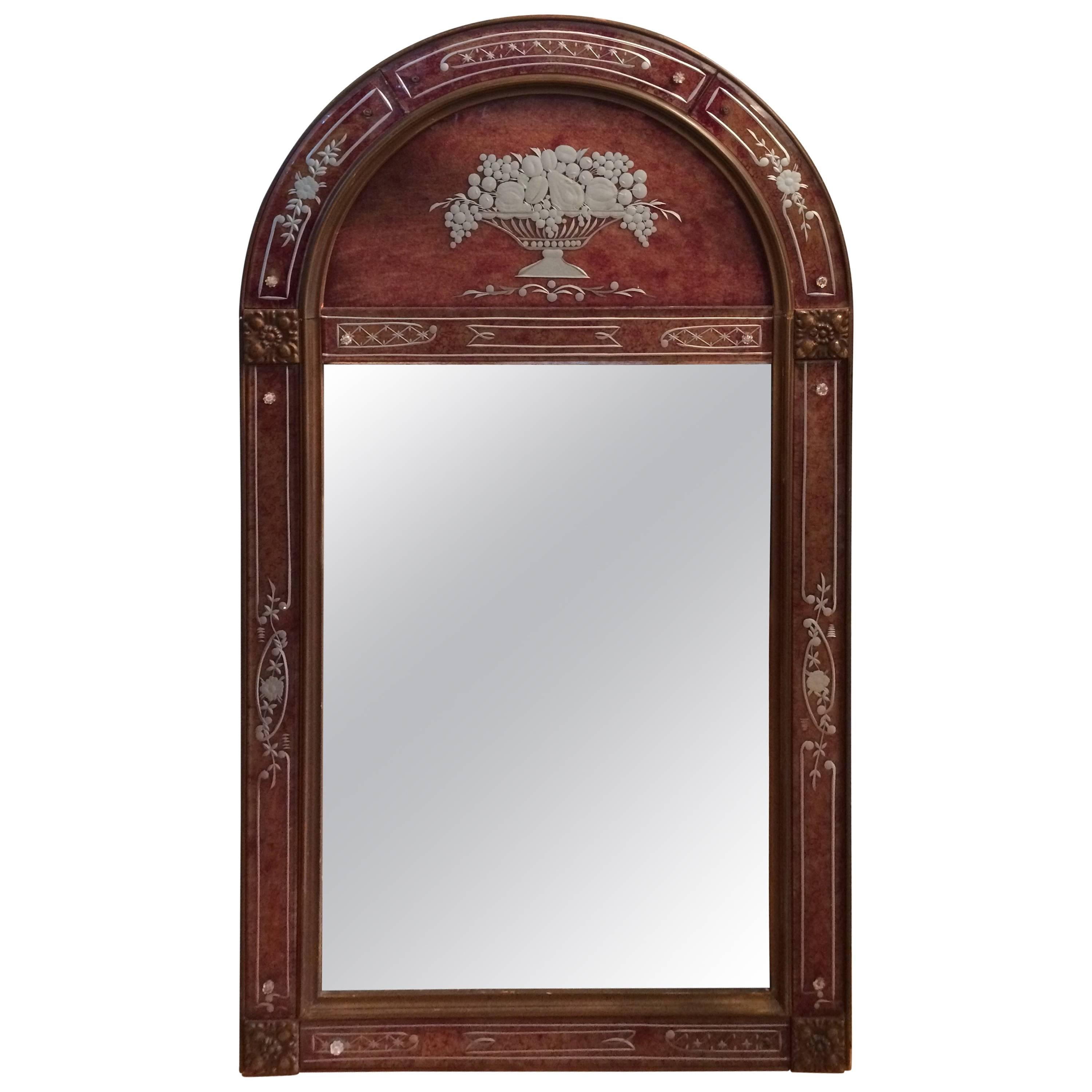 Miroir Art Déco français très élégant