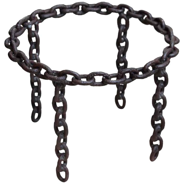 Cast Iron Chain Coffee Table Base at 1stDibs | chain table legs, round  coffee table base, vintage coffee table base
