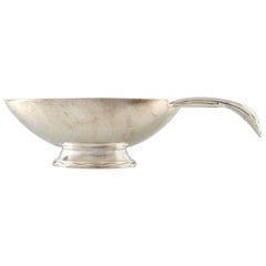 "Swan" Sauce Boat with Sauce Spoon in Silver Plated Brass, Christofle