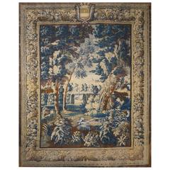 17th Century English Mortlake Tapestry Palace Size with a Crown Seal